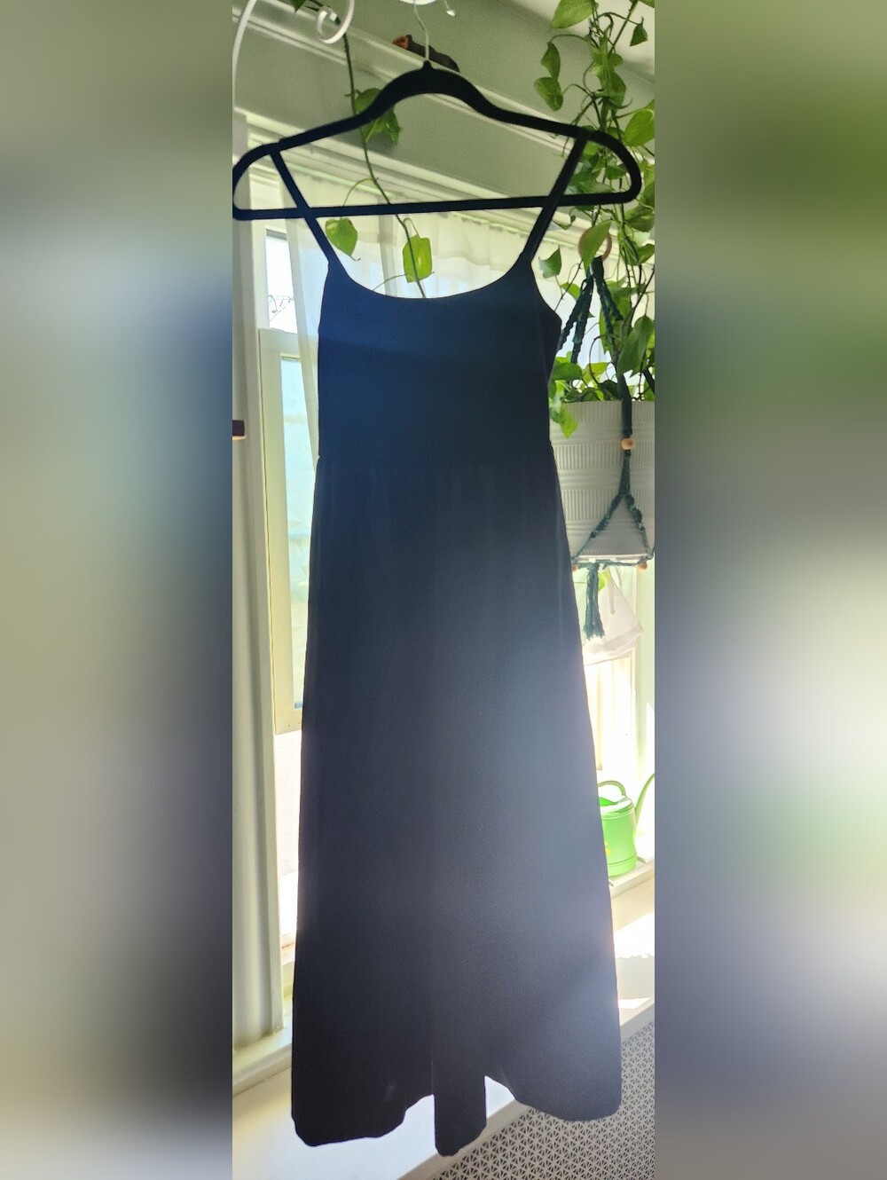 Old Navy Black Strap Maxi Dress with Thin Straps